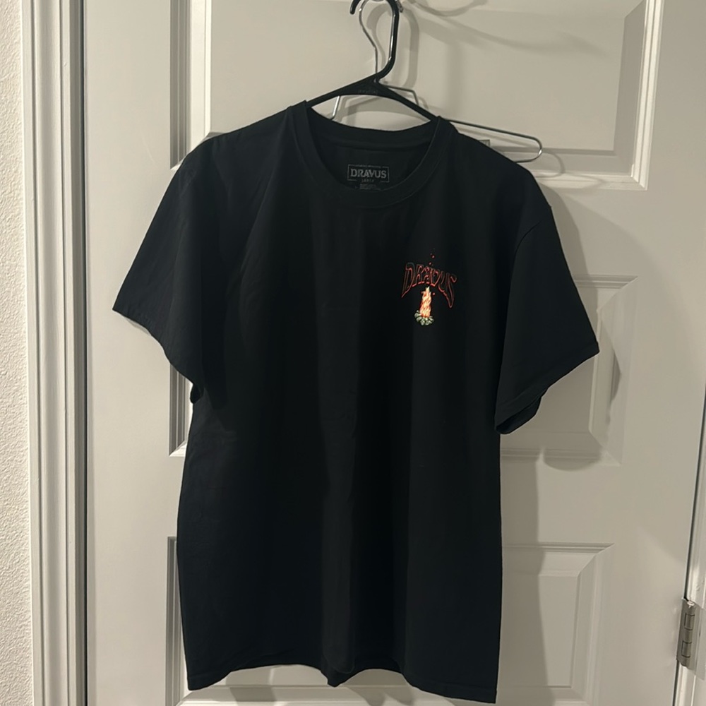 Mens Dravus black graphic T Shirt